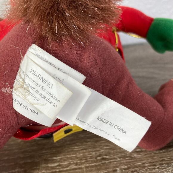 Vintage 1997 Looney Tunes Taz‎ Santa Plush Doll Christmas Decor Warner Bros 7 in - Picture 2 of 13